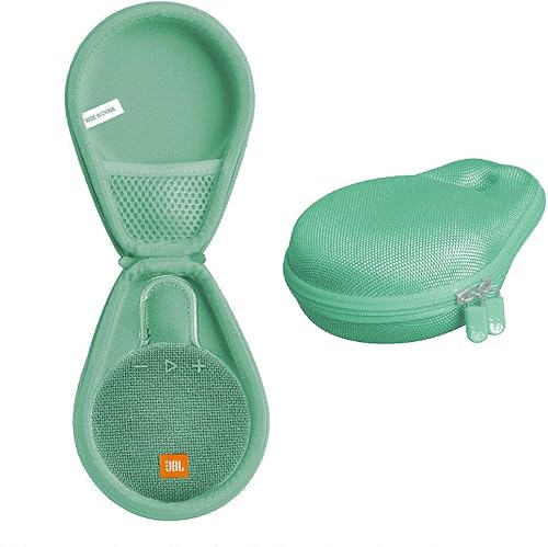Hermitshell Funda de viaje compatible con altavoz Bluetooth inalámbrico portátil JBL Clip 3 (verde claro)