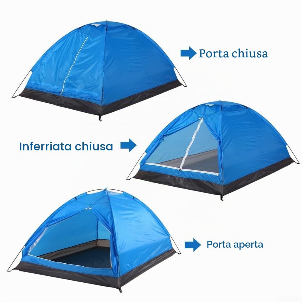 Tenda da campeggio, automatica per 2 persone, tenda istantanea, tenda pop-up, leggera, impermeabile, facile da installare per campeggio, escursionismo, alpinismo, spiaggia