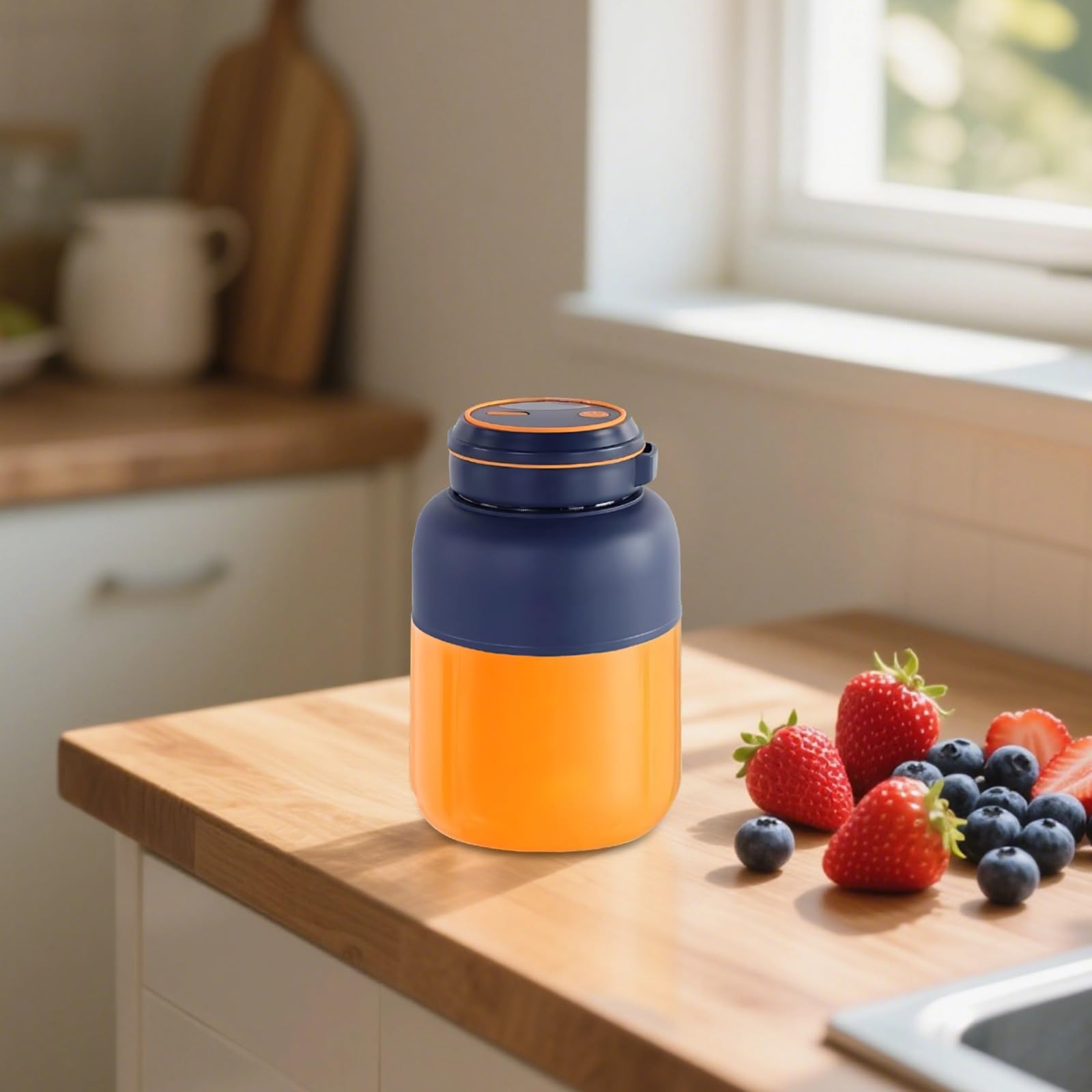 Licuadora portátil, 1300 ml, taza exprimidora inalámbrica, compacta y ligera, recargable por USB para bebidas mezcladas, jugos y batidos, plástico apto para alimentos, ideal para viajes y exteriores