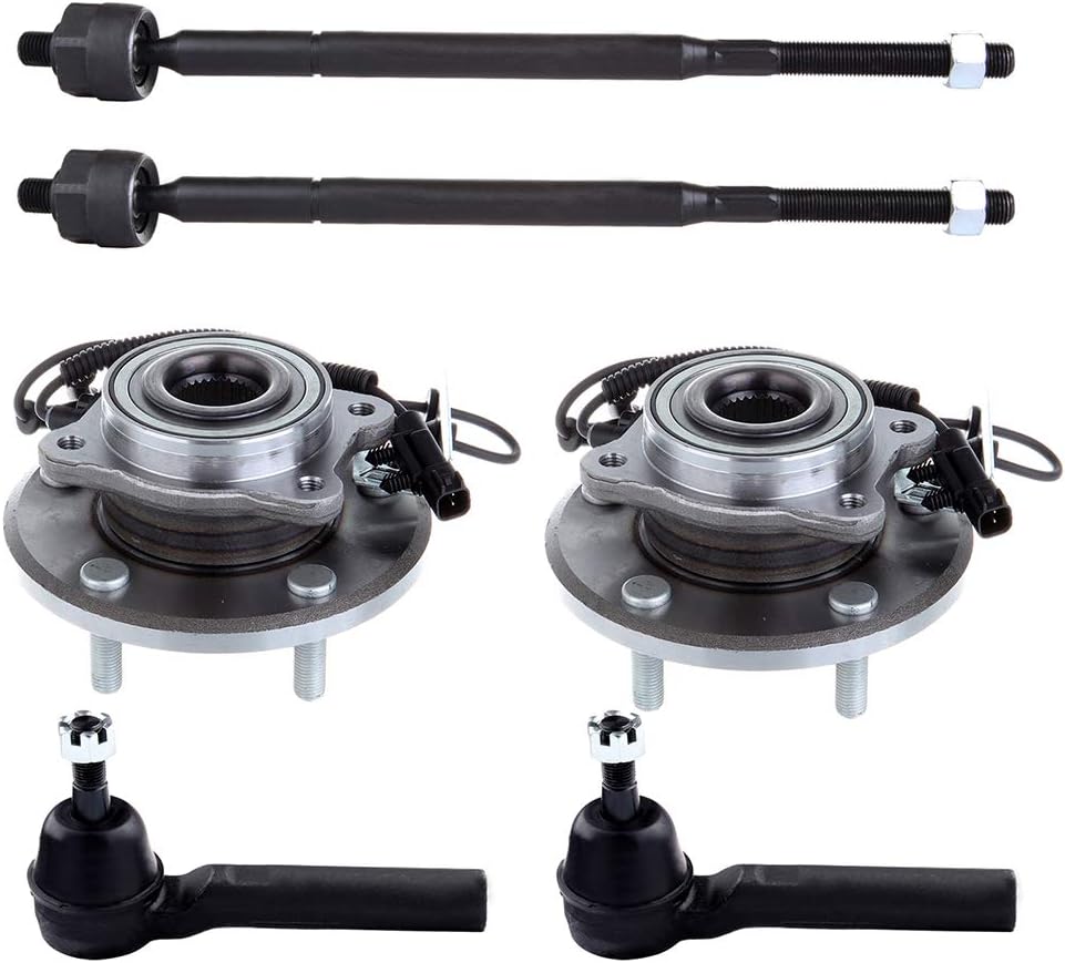 OCPTY - New 6-Piece Wheel Hub Inner Tie Rod End Outer Tie Rod End fit 2008-2016 For Chrysler Town & Country 2008-2016 For Dodge Grand Caravan