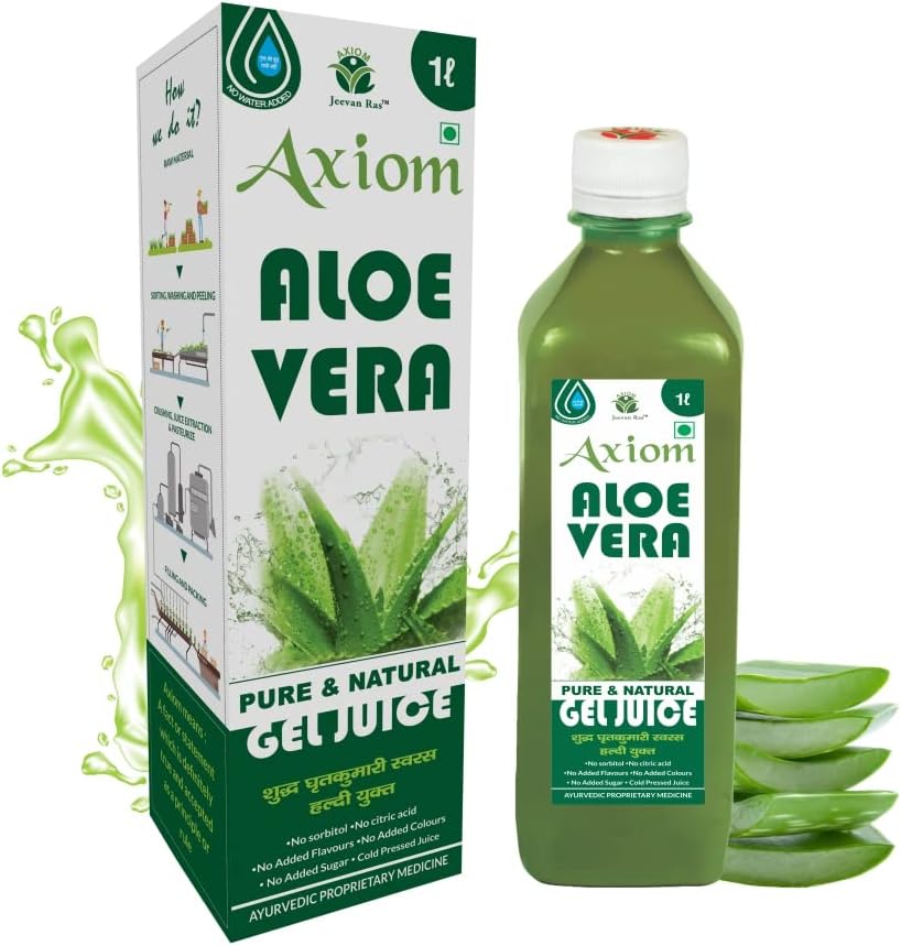 Jeevanras Aloevera Juice - 1000ml | Healthy Hair | Healthy Skin | Natural WHO GMP Certified | No Added Sugar & Color