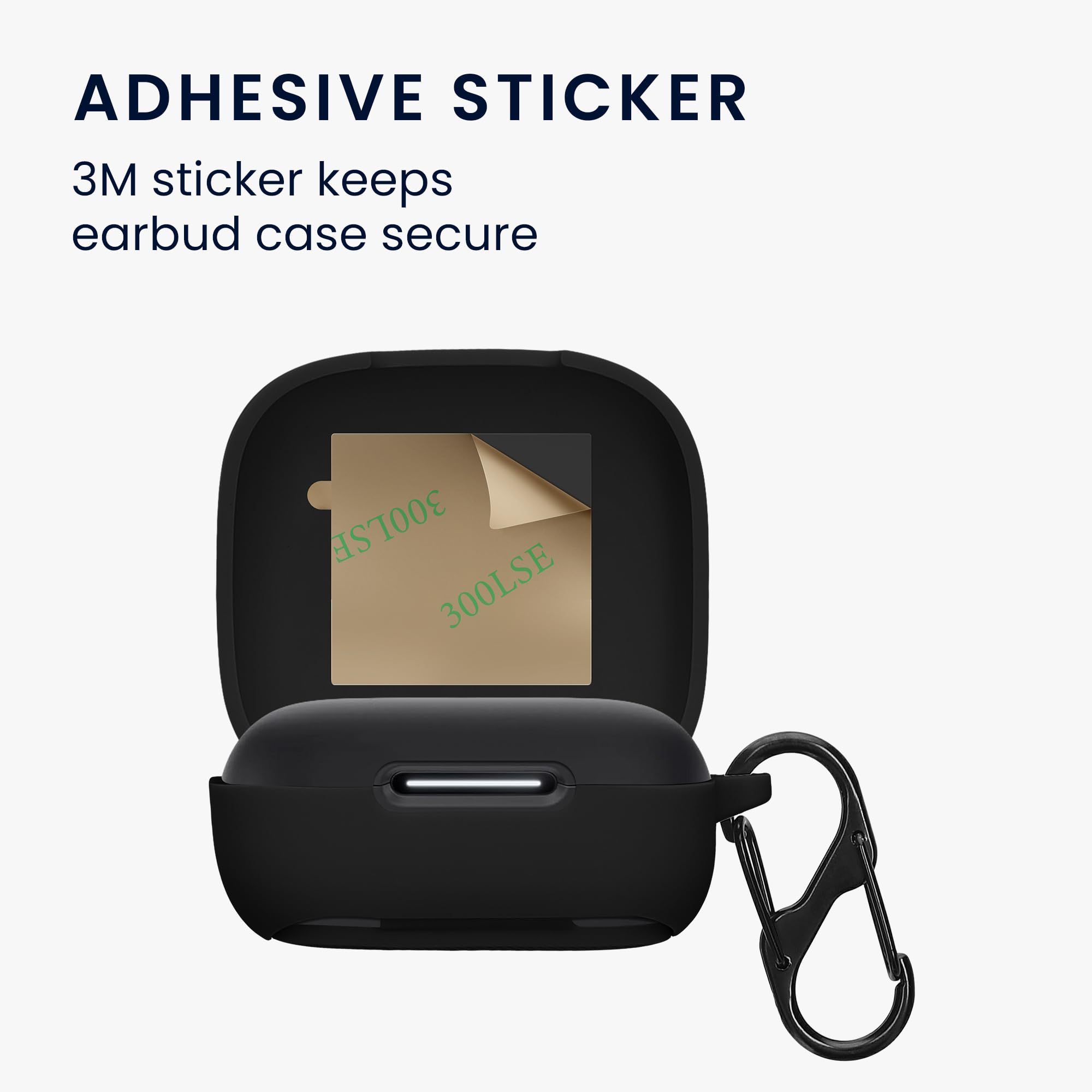 kwmobile Custodia Caricatore Compatibile con Anker Soundcore P30i - Cover Silicone nero - Rivestimento Gommato Protezione con Gancio