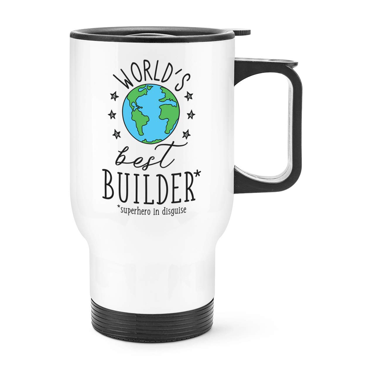 World's Best Builder Travel Mug Cup with Handle