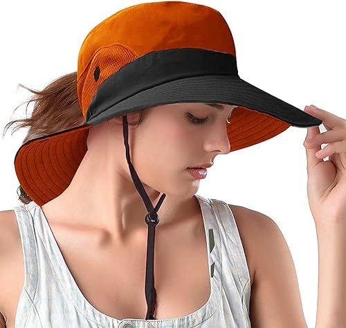 Miniatura 7 de Rosoz Paquete de 2 sombreros para mujer con protección UV malla plegable ala ancha senderismo playa pesca verano safari