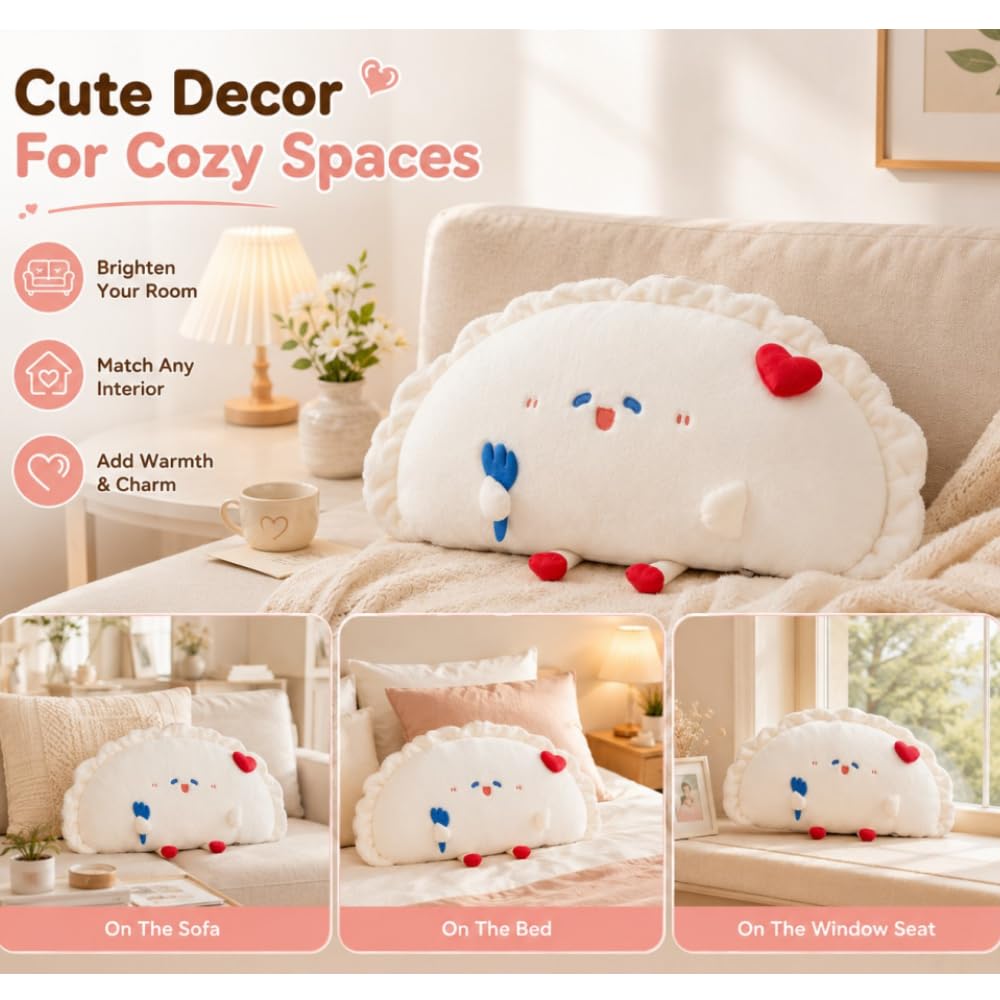JJDFW - Almohada de peluche con diseño de conejo de dibujos animados para adultos, cojín suave y esponjoso para cama, sofá, dormitorio, sala de estar, ventana de bahía y decoración del hogar de la