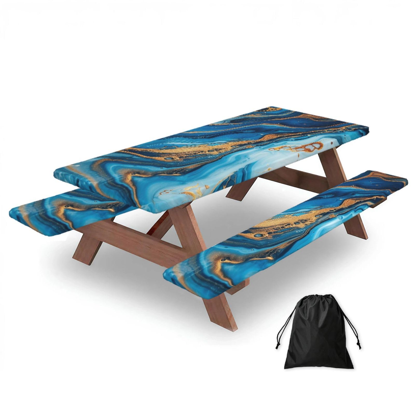 Nappe de pique-nique pour jardin et terrasse lot de 3 nappes avec sac de transport