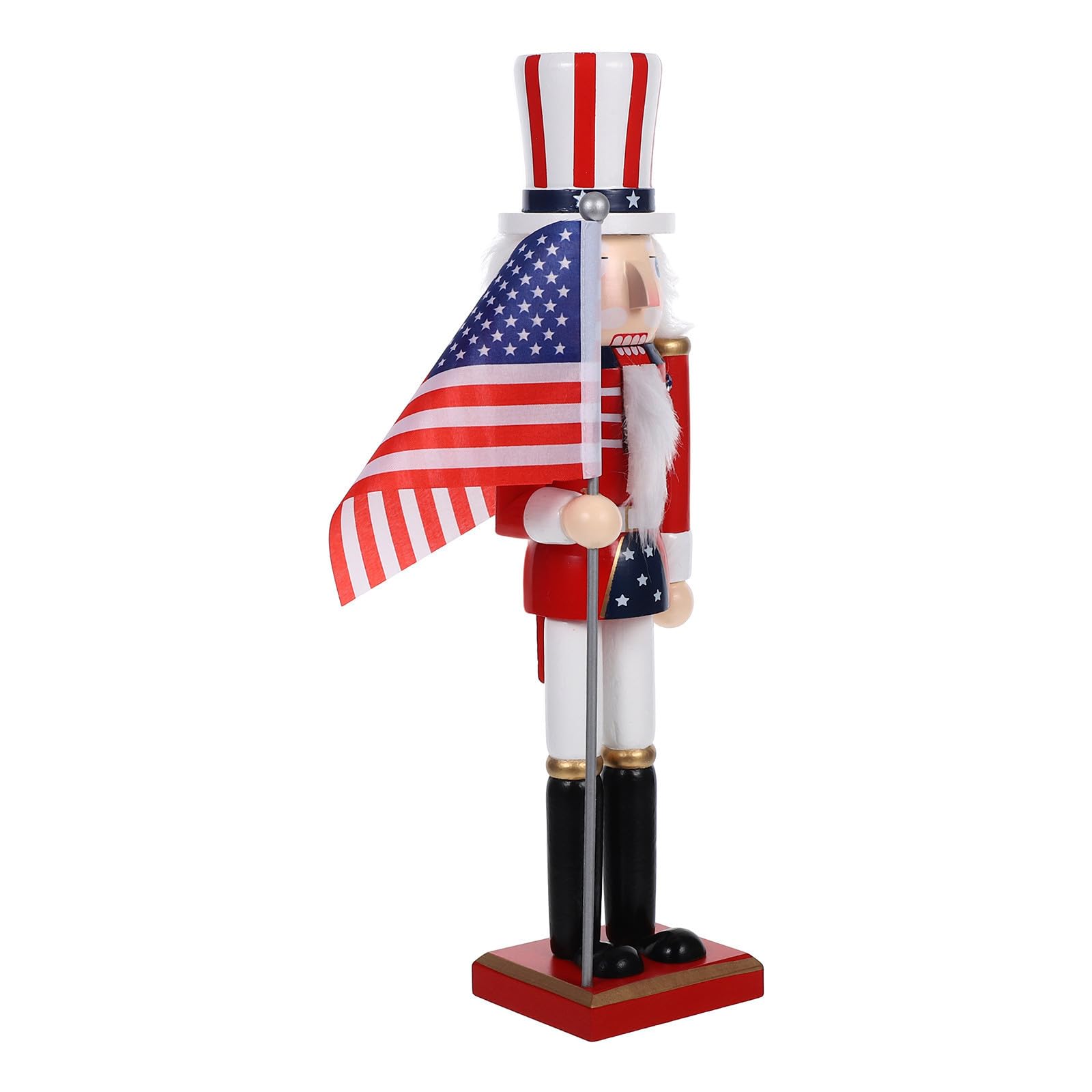 Figurine casse-noisette en bois de 38cm, soldat traditionnel et artisanal pour table