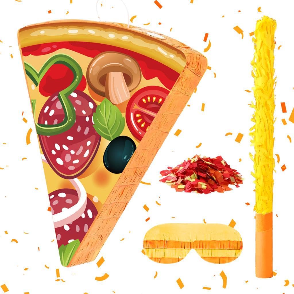 Piñata de Pizza para Fiestas Infantiles, Accesorios y artículos para Fiestas de Despedida de Soltera, música para niños.