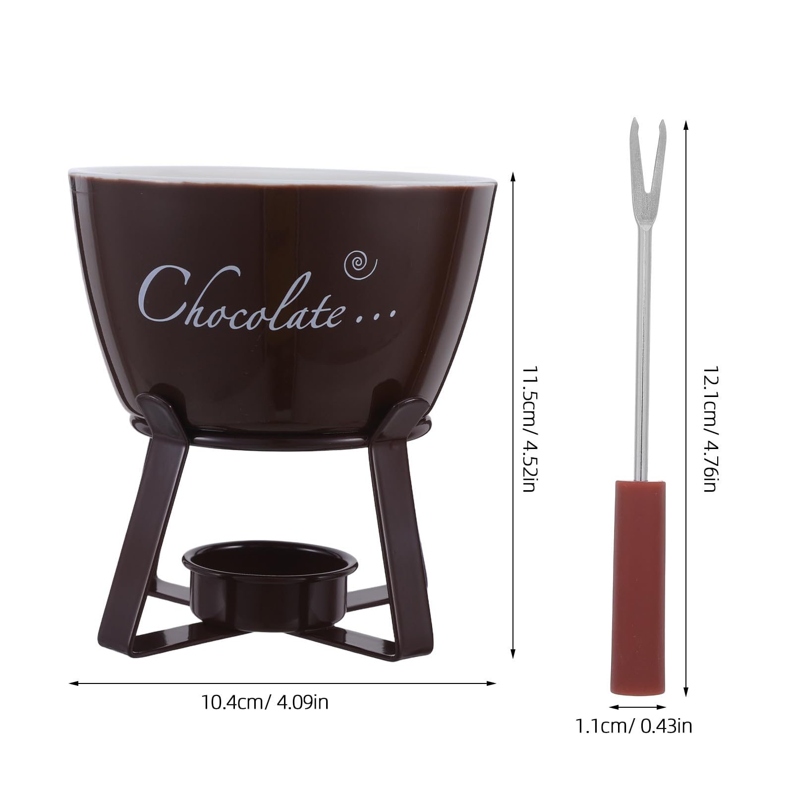 Alipis 1 Set di pentole per fonduta di Cioccolato e Formaggio - Pentola in Ceramica per dolciumi, Caramelle, per caffè, Compleanni, inaugurazione della casa, cene, Feste, caffè