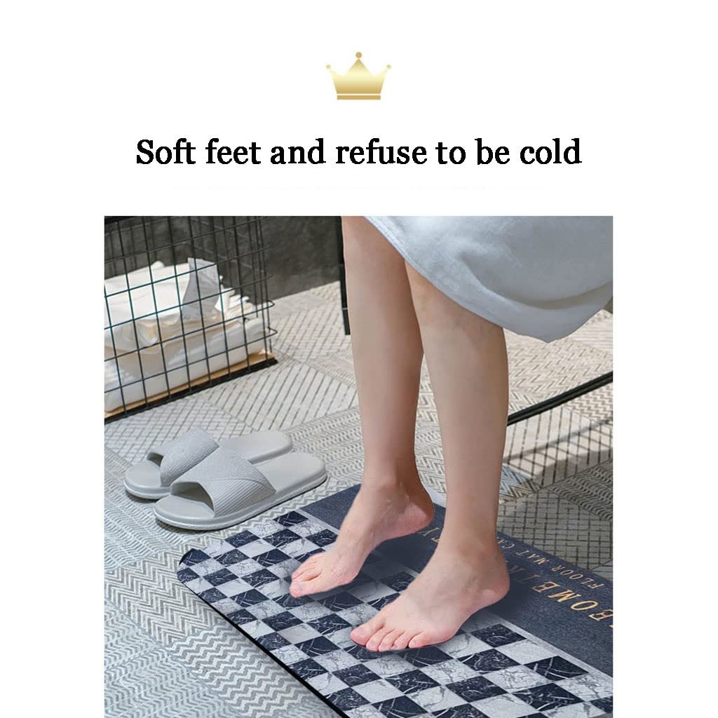 Alfombrilla de baño de tierra de diatomeas, secado rápido, absorbente de agua, diseño antideslizante suave, fácil de almacenar y limpiar
