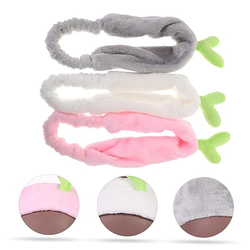 Miniatura 5 de 3 diademas elásticas para el cuidado de la piel con brotes de frijoles, diadema de spa hinchada, diademas elásticas de maquillaje, diadema de