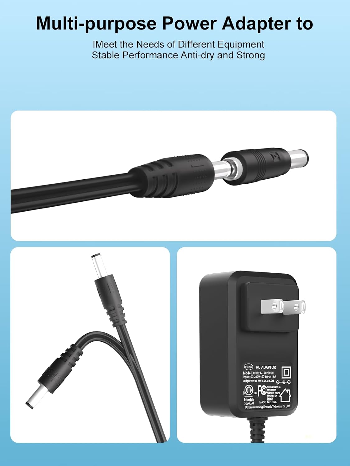 12V AC Power Cord for WD Western Digital My Book External HDD | Compatible with 1TB 2TB 3TB 4TB, WD My Cloud, Seagate Hard Drive Compatible, Seagate Freeagent Goflex Compatible