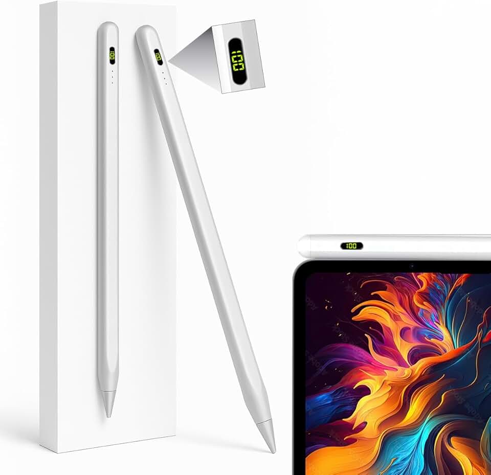 Caneta Para Tablet Touch Screen Stylus Com Display Compativel Android Tablet Notebooks - Recarregavel Carregamento Rapido Capacitiva Ponta Fina Com Alta Precisão Inclinação Sensibilidade Digital
