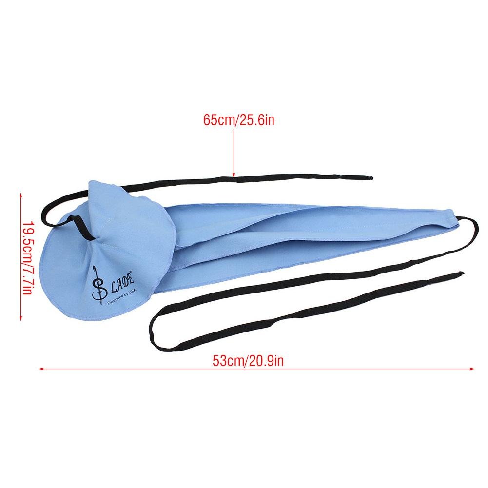Saxophone Chiffon de nettoyage, fibre outil de chiffon de nettoyage pour le tube de saxophone clarinette flûte(Bleu)