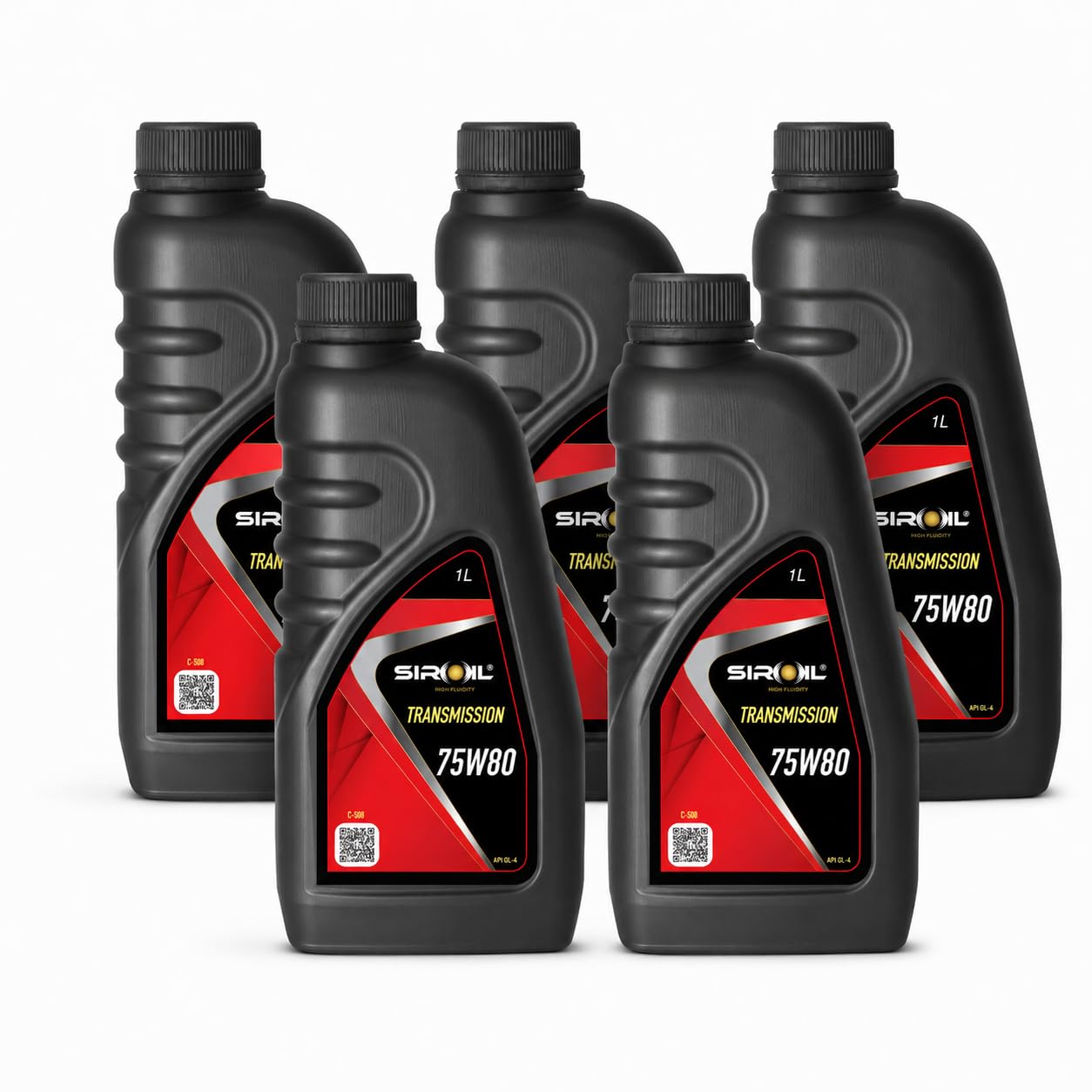 Transmission SAE 75W-80 Olio per Cambi Manuali e Trasmissioni Meccaniche, API GL-4, Confezione 5 × 1 L