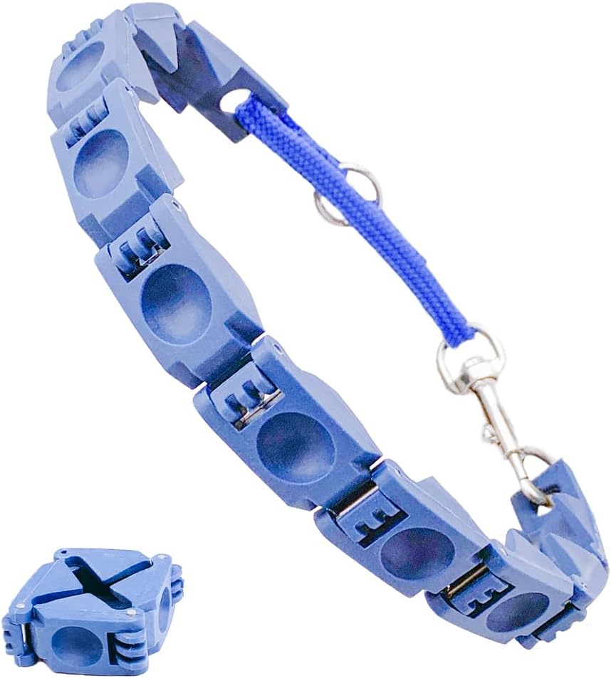 1TO3GO【Upgrade】 Adjustable Dog Training Collar with 4 Extra Links for Medium, Large and X-Large Dogs (Welded-Ring)