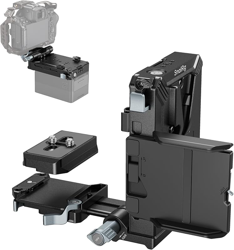 Upgraded V Mount Battery Plate Kit,w/Quick Release Plate for Arca | with LCD Screen Protector & Cable Clips, D-Tap & USB-C Supply, All-in One Camera Video Rig, for NEEWER V Mount Battery
