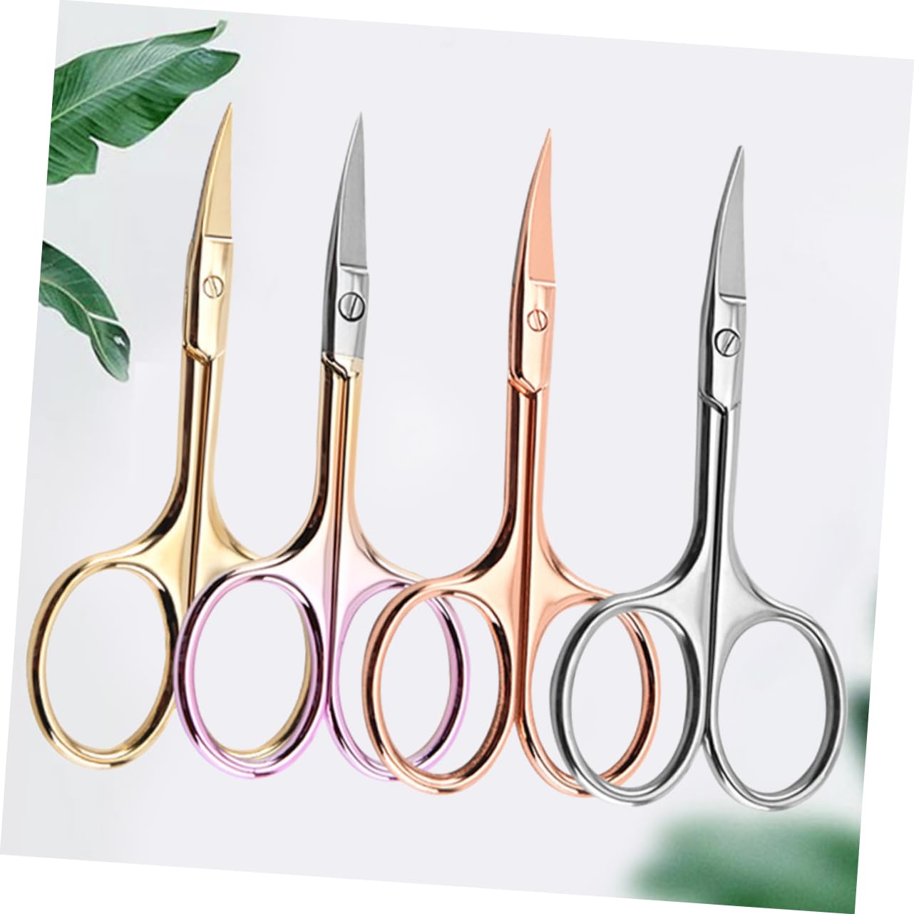 FRCOLOR 3 Set Di Forbici Colorate Per La Barba Set Di Forbici Per Baffi Per Il Naso Per Per Uomo Uso Domestico 4 Pezzi*3