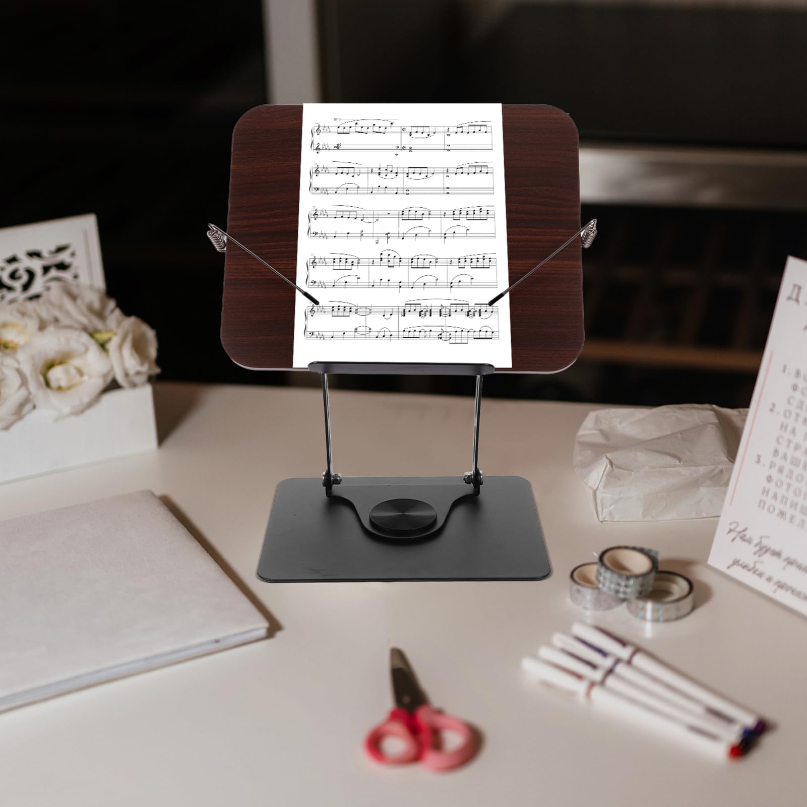 Drehbarer Notenständer Tisch Klappbarer Buchstützenhalter Drehbares Leseständer Für Schreibtisch Stabil Buchhalter Für Homeoffice