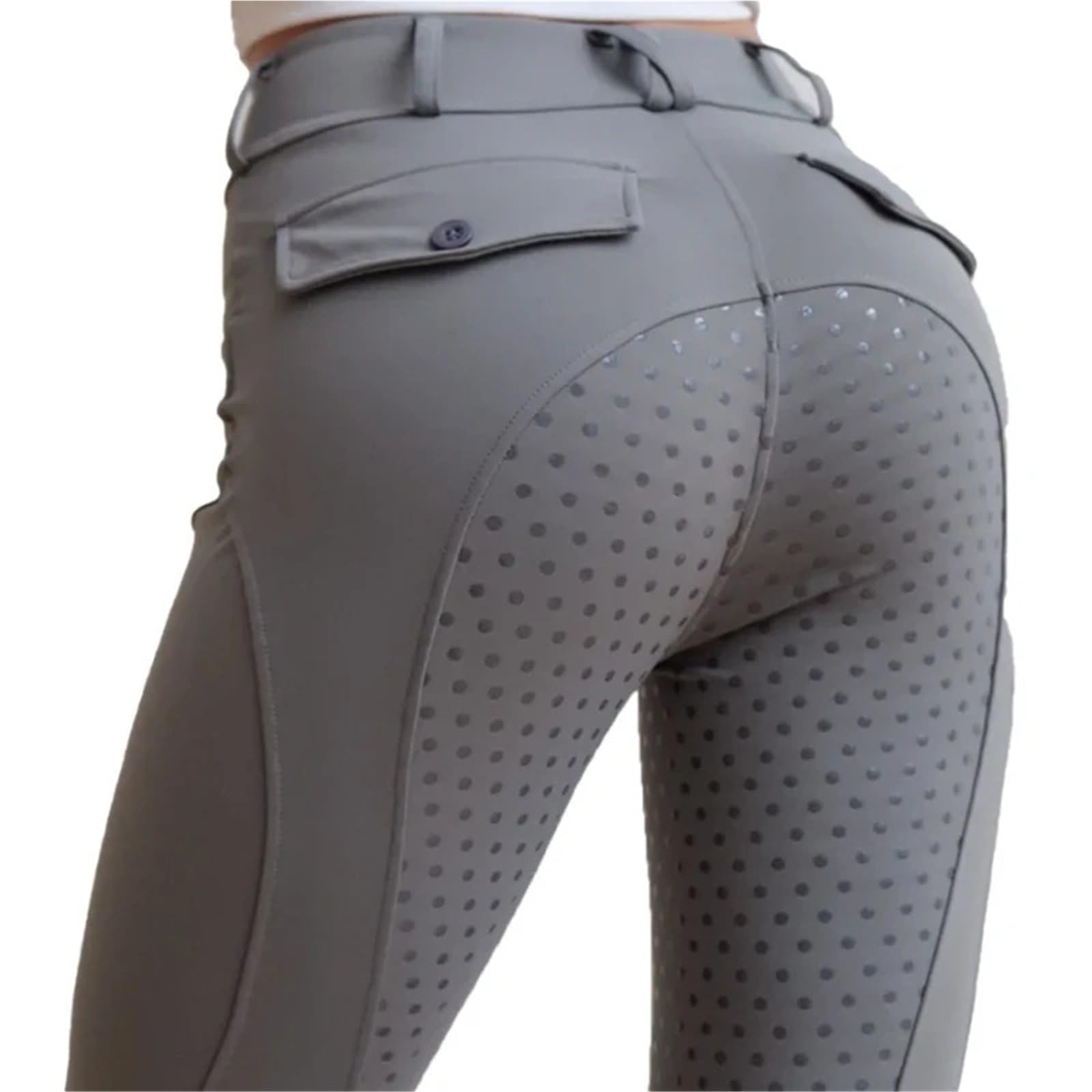 Pantalones de Montar Pantalones de equitación Cintura Alta for Mujer, Pantalones ecuestres Antideslizantes Silicona con Control Barriga, Ropa Ajustada Verano