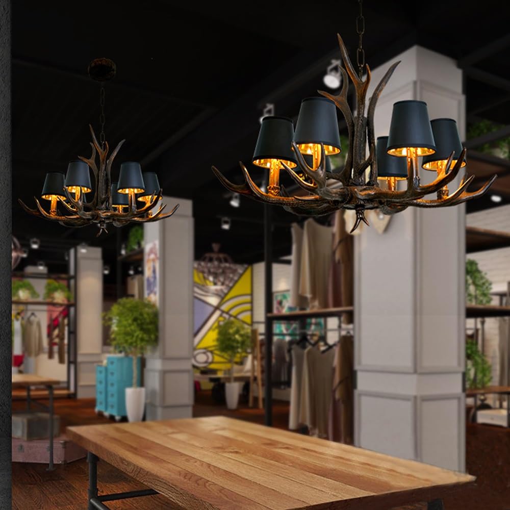 Hanglamp Vintage Massief Houten Kroonluchter Retro Eettafel Lamp E27 Hoogte Verstelbare Hanglamp Eetkamer Hanglamp IJzeren Kooi Hanger Kantoor Keuken Woonkamer Plafondlampen
