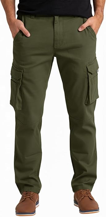Alamo Casual Cargo Pants for Men - Stretchable, Regular Fit Cargo Work Pants for Men - 6 Pocket Outdoor Mens Work Pants