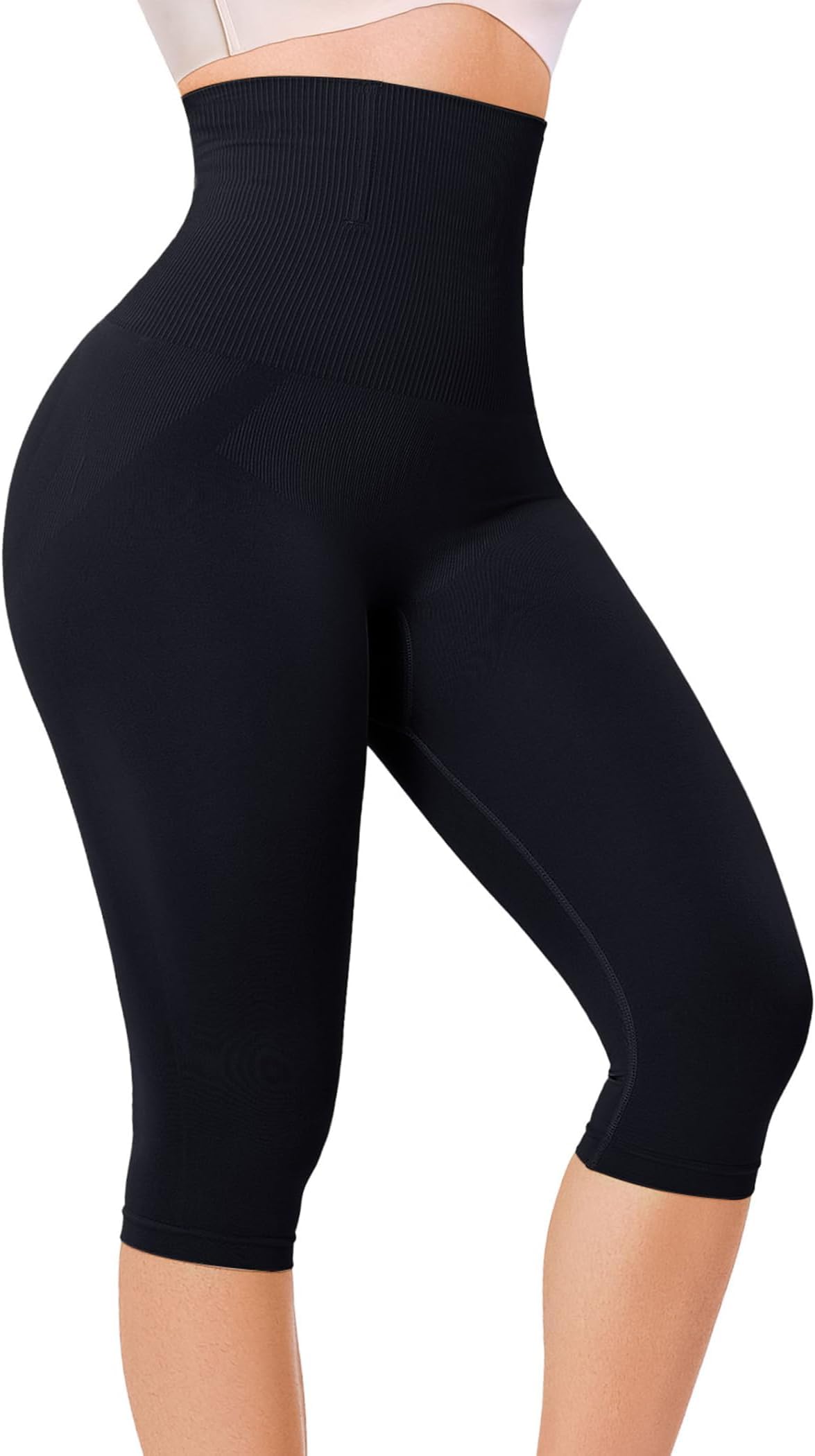 Gotoly Bauchweg Unterhose Damen Shapewear Hohe Taille Stark Formend Miederhose Panty Mit Bein Figurformende Capri Leggings Body Shaper Miederpants