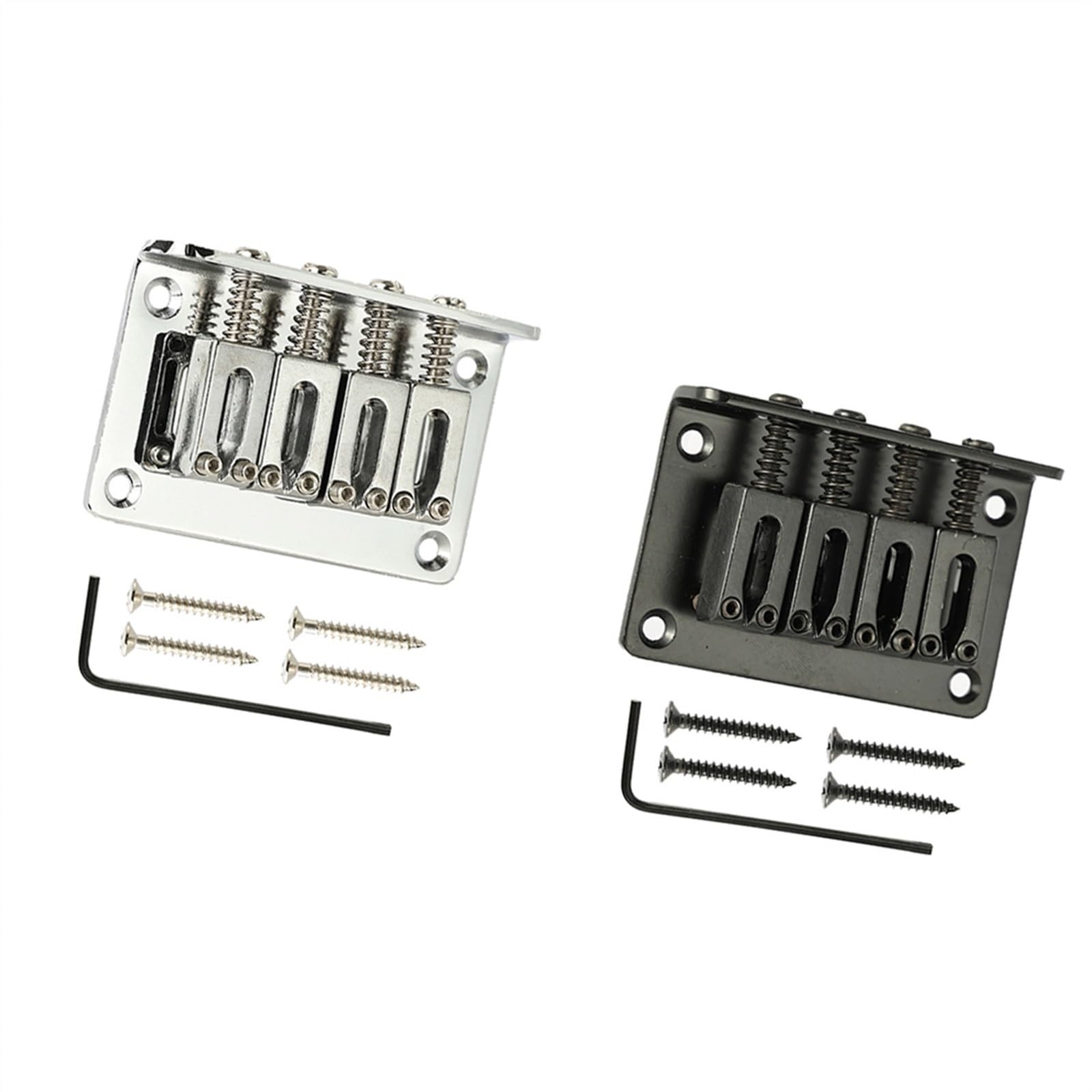 Juego De Puente Para Guitarra Eléctrica Puente De Guitarra Sillín De Guitarra Ajustable Cordal (Color : Silver)
