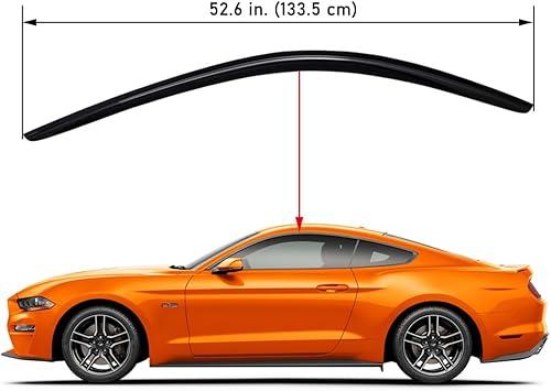 Miniatura 2 de Lightronic WV92359 Deflectores de visera lateral de montaje exterior, protectores de lluvia, humo oscuro, juego de 2 piezas, se adapta a Ford