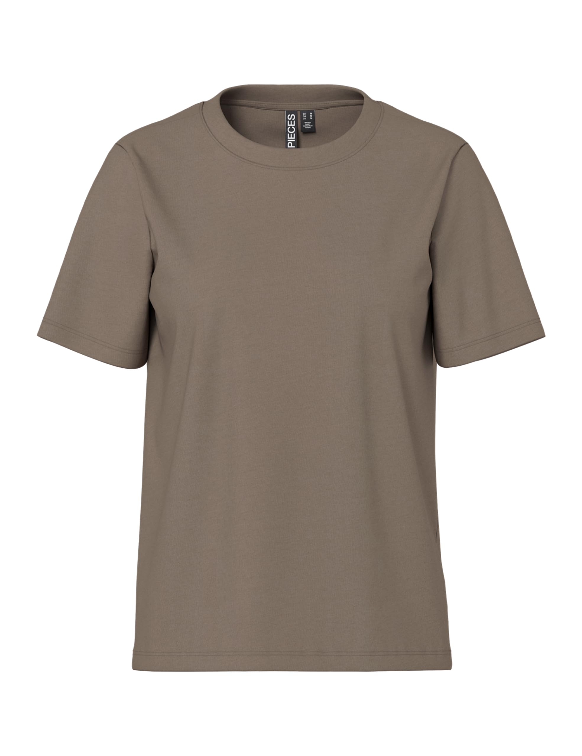 PIECES Women's Pcria Ss Solid Tee Noos Bc T-Shirt, Morel, L