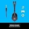 Logitech H111 Wired Headset, Stereo Headset with Noise Canceling Microphone, 3.5mm Audio Jack, PC/Mac/Laptop/Smartphone/Tablet - Black