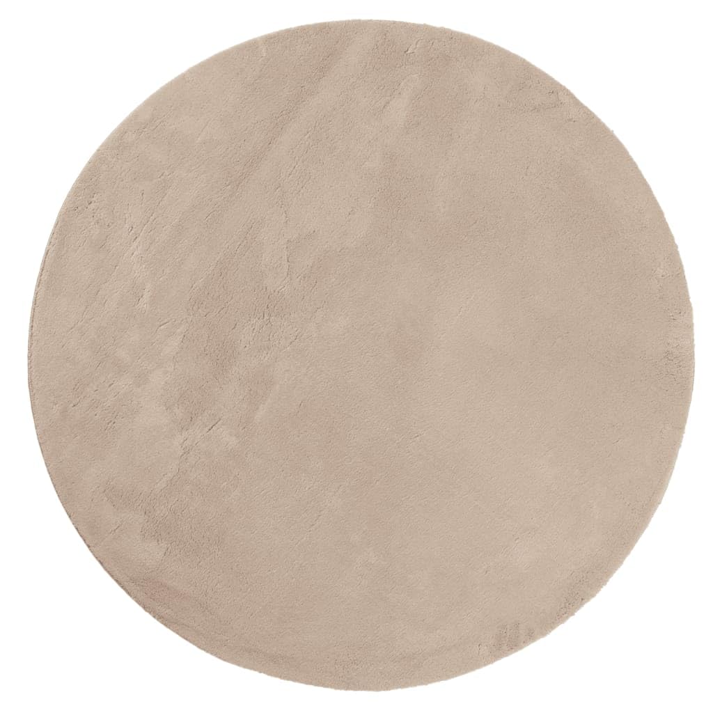 Tapis de salon rond pliable et facile à nettoyer HUARTE doux pour entrée
