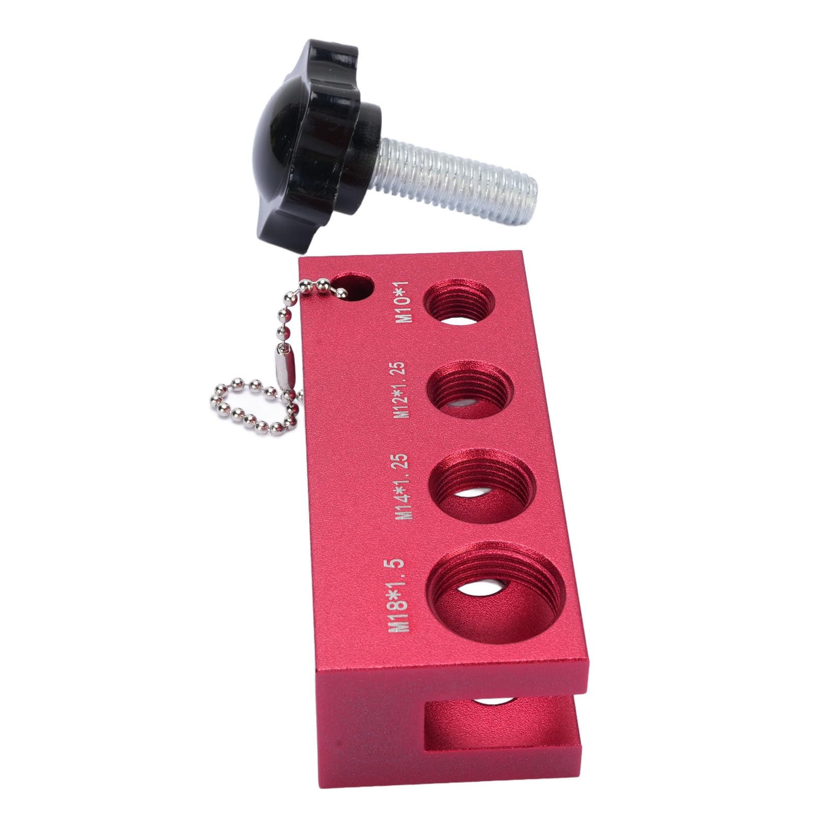 Wakects Herramienta de Ajuste de Bujías, Calibrador de Bujías, de Aluminio, Fácil de Usar, Precisa, Compacta, Ligera, con Textura Mate, para de 10 Mm, 12 Mm, 14 y 18 (Rojo)