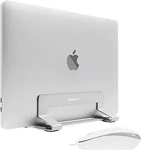 Macally Wired Computer Mouse and an Adjustable Vertical Laptop Stand, Ultimate Final Touch to Your Office