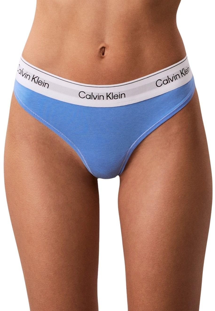 Calvin Klein Women's Modern Thong - Blue Descent - 10 (S)
