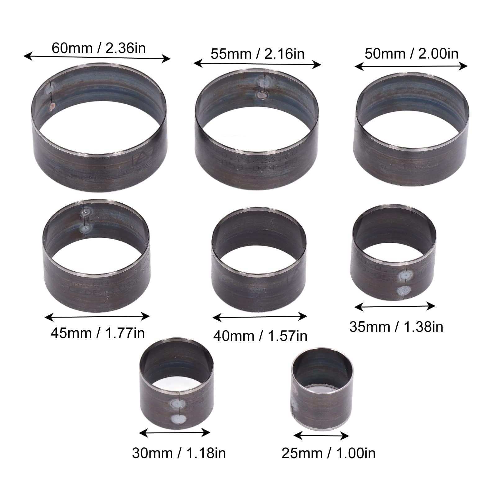 Pezzi Fustelle in Pelle 65 Mm Perforazione in Pelle, Set di Punzonatura in Acciaio da 2 Pollici Set 25-60 Mm in Acciaio Legato Punzonatura in Pelle Tonda Muore per Artigianato in