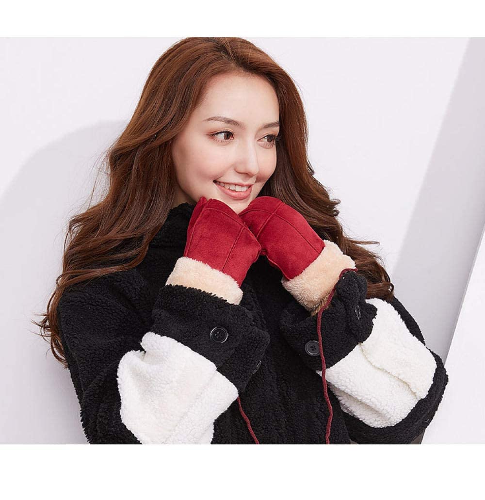 Gants d'hiver chauds pour femme contre le froid avec doigts tactiles d
