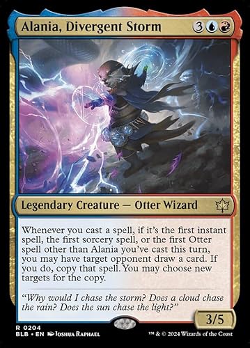 Generic, Alania, Divergent Storm (204) - Bloomburrow, Rare, Otter Wizard, Adult, 156+, English, Card