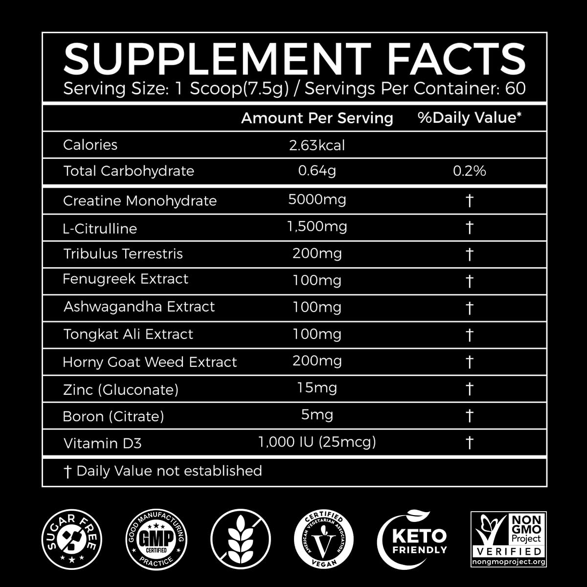AiVital™ Creatine Powder for Men–5000mg Creatine Monohydrate with 1500mg L-Citrulline & 500mg Vitality Blend for Men–Strength, Performance,Muscle Pump&Recovery Support–Unflavored,60 Servings, 450g — Amazon image 2