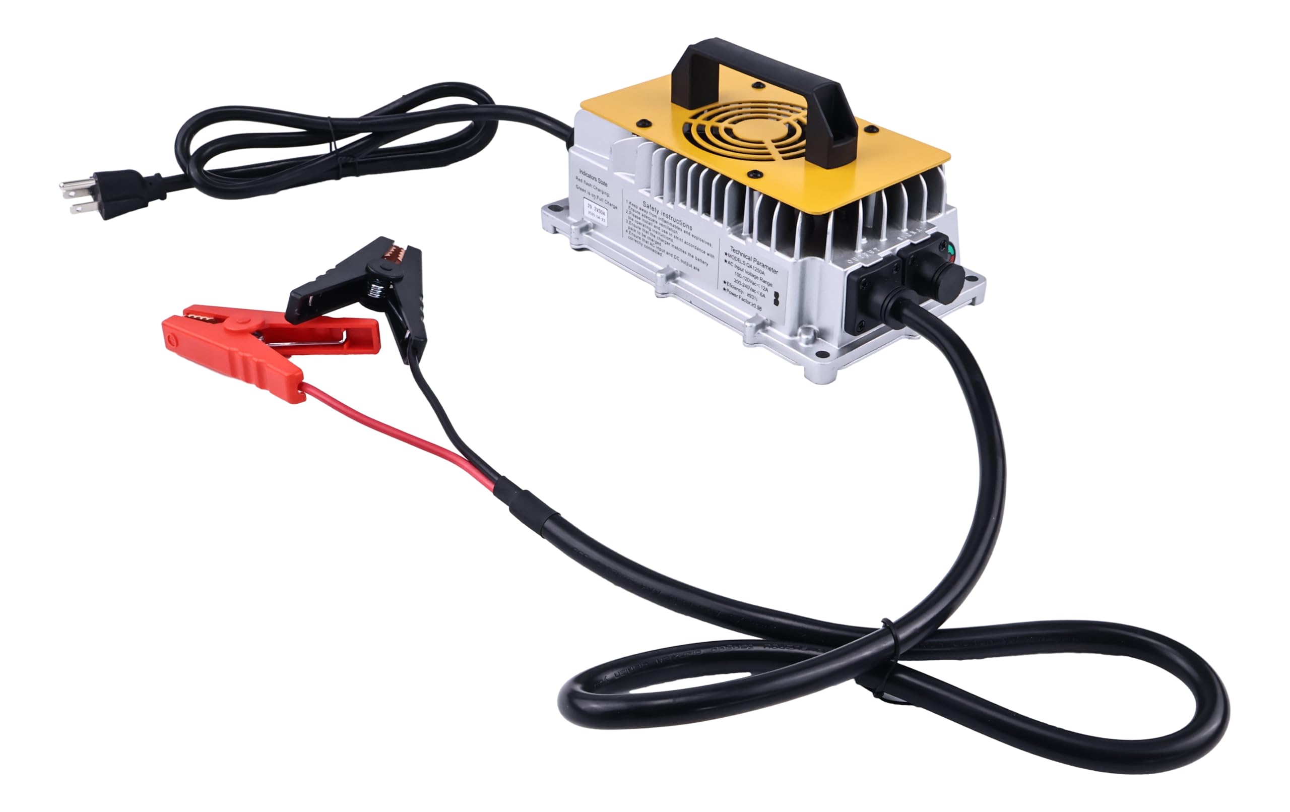 Caricabatterie intelligente da 29,2 V 30 A, 24 V, per caricabatterie LiFePO4, con indicatore LED e protezione multipla di sicurezza per carrelli da golf, camper, barche, ascensori e tosaerba