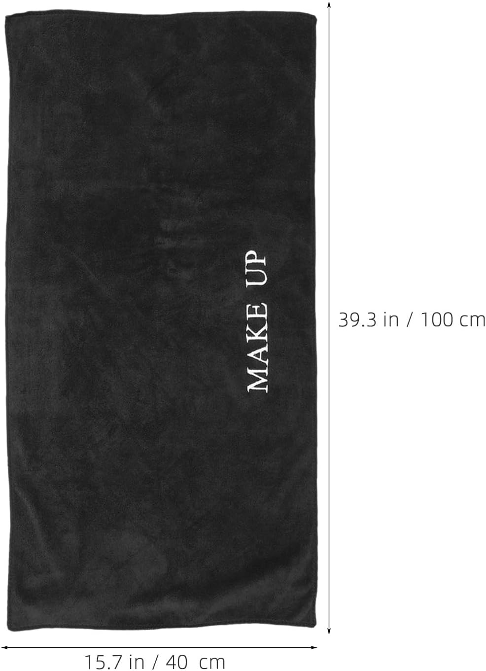 2Pcs Makeup Mat for Vanity Top Protector - Black Vanity Table Mat 40x16 for Bathroom Dresser Stain/Spill/Scratch Protection, Easy to Clean Desk Pad