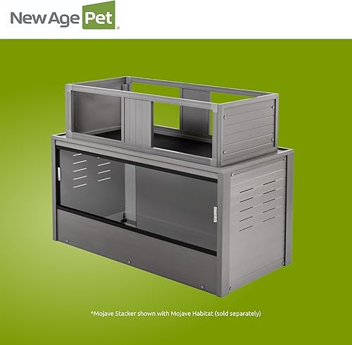 Miniatura 6 de New Age Pet ECOFLEX - Apilador de reptiles Mojave, grande, compuesto de plástico de madera duradero, resistente a la humedad, control de olor, se