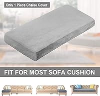 Vista 6 de NAISI Funda para Sofá Seccional de 1 Pieza Funda Separada de Terciopelo para Chaise Lounge Fundas Suaves y Elásticas para Sofá para Chaise Lounge