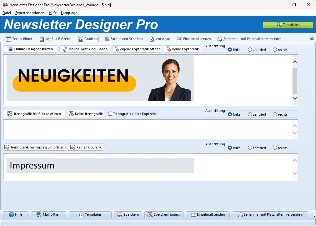 NewsletterDesigner Professional - Software für professionelle Newsletter, Outlook 365, Windows Mail, EML-Format