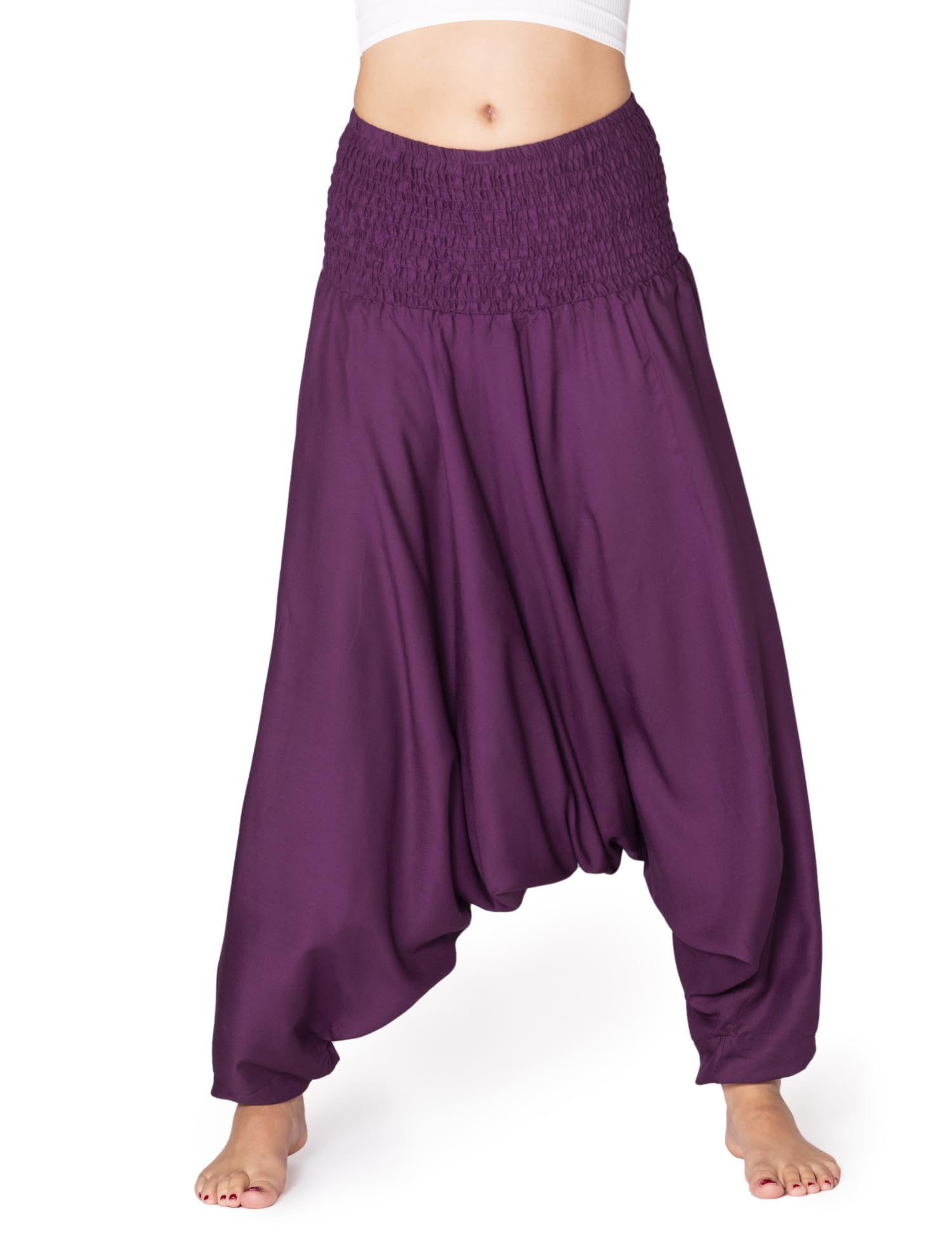 Panasiam Unisex Purple Aladin Pants Plain Violette Xl