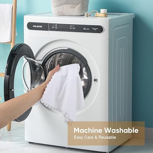 Miniatura 8 de Orighty Paquete de 48 paños de cara ultra suaves de 12 x 12 pulgadas, absorbentes y de secado rápido, paño de terciopelo coral a granel, paño facial