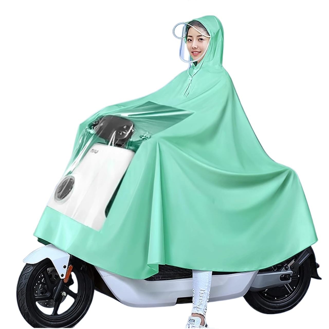 Regenponcho mit Kapuze for Fahrräder, Motorräder, Elektromobile