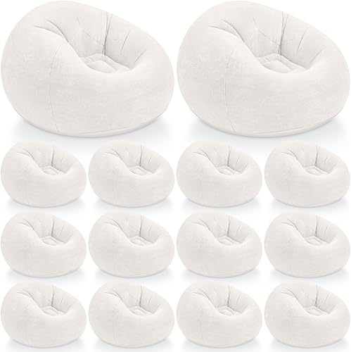 Miniatura 42 de Realspring Sillas Puf Inflables para Exteriores, Sillas de Campamento Inflables, Sofá Perezoso Inflable, Tumbonas Puf Plegables Portátiles, Sofá