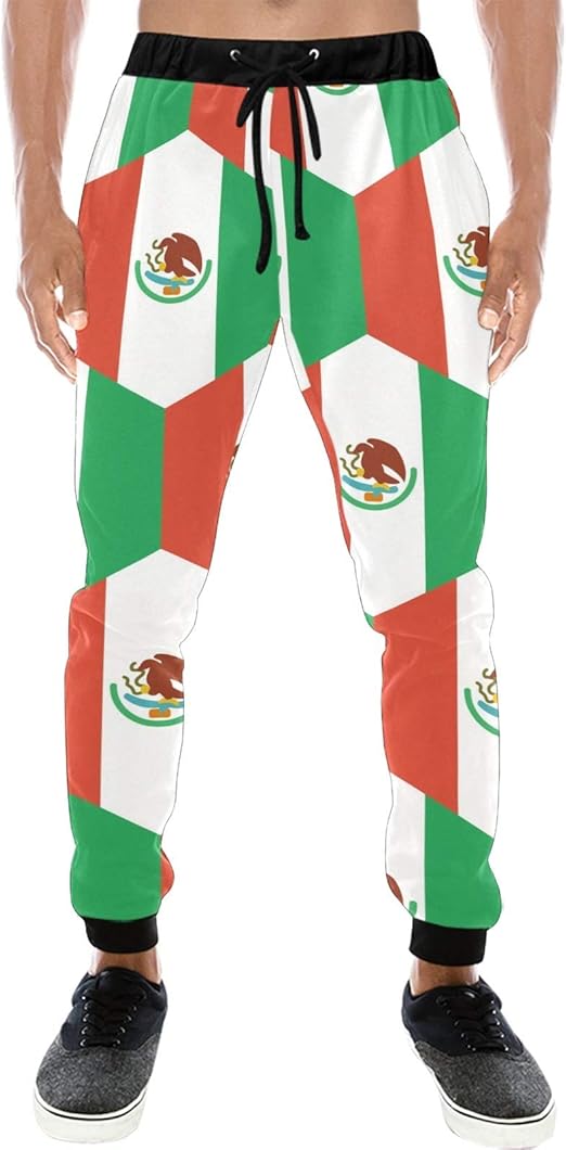 EZ Tuxedo Mexico Flag Men's Sweatpants Joggers Sport Pants
