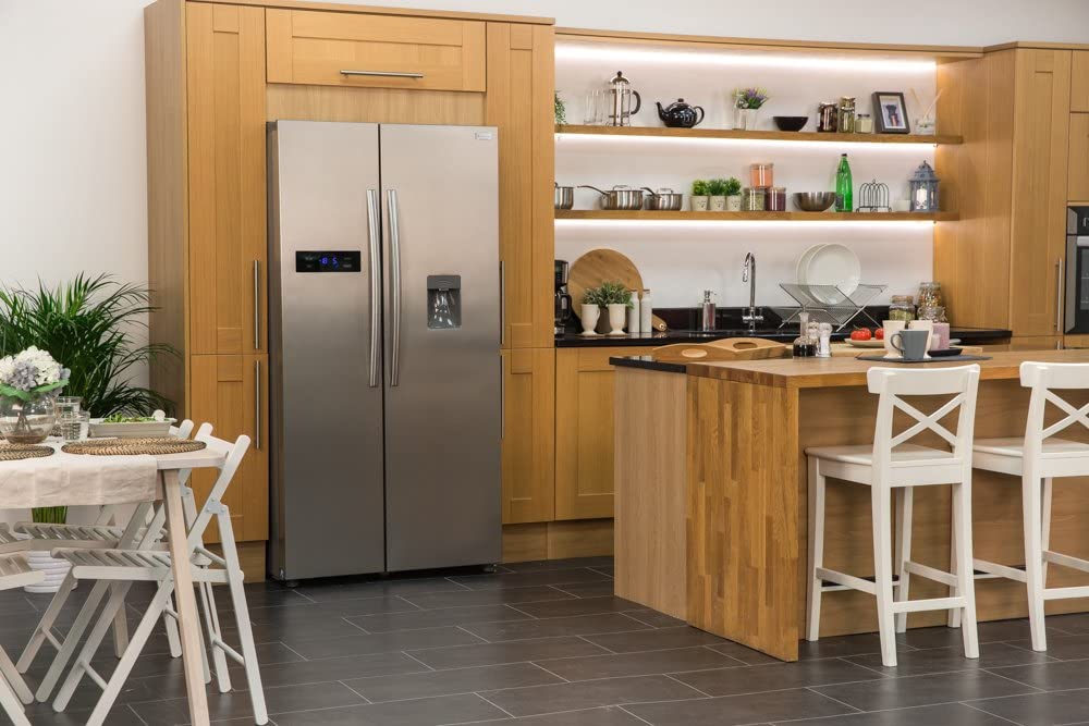 Russell Hobbs RH90FF176SSWD Freestanding American Fridge Freezer